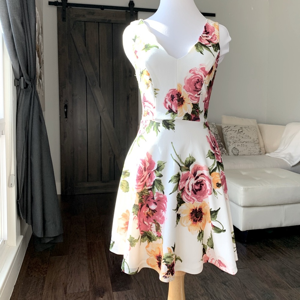 Combo floral dress & shoe